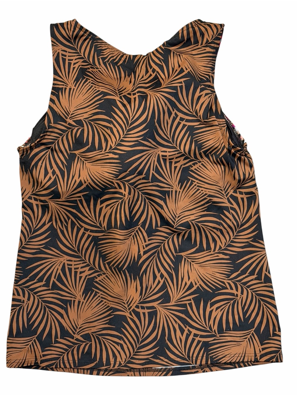 LANDS' END High Neck Tankini Palm Print Size 10 - Picture 2 of 7